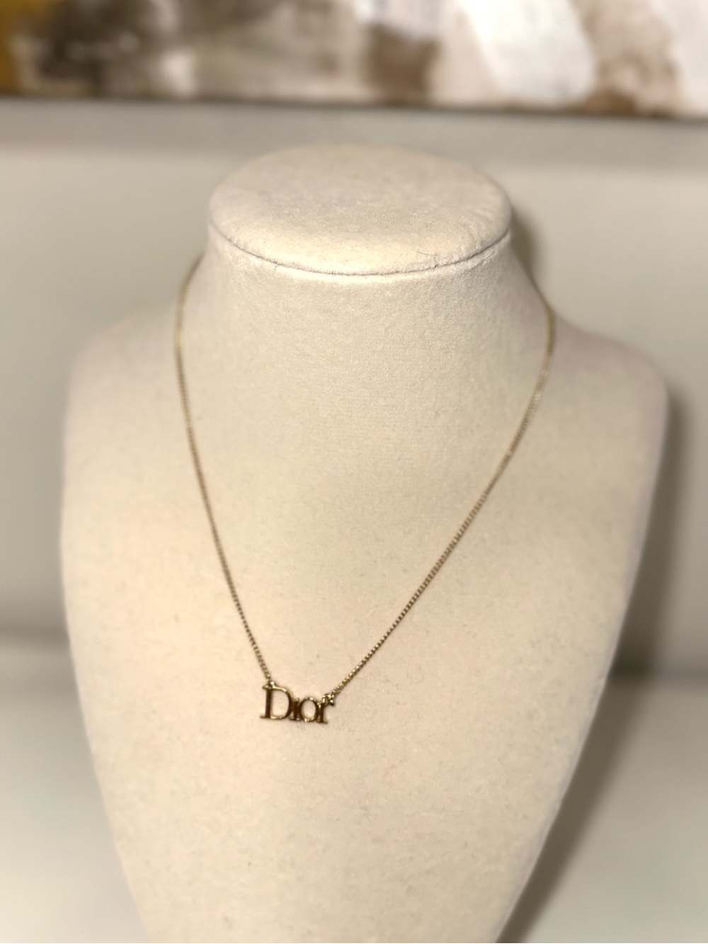 Dior Gold Letter Pendant Necklace - Picture 3 of 6